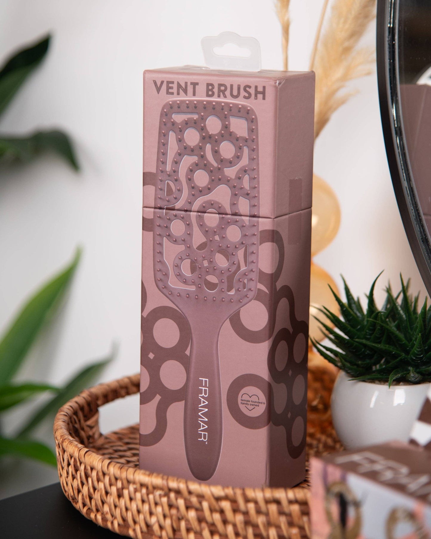 Framar Hair Brushes & Hair Accessories - FRAMAR Vented Hair Brush For Blow Drying, Vent Brush - Brown