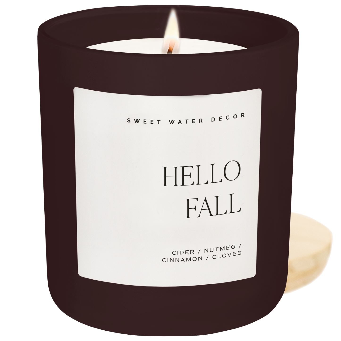 Sweet Water Decor - *NEW* Hello Fall 15 oz Candle, Matte Jar - Fall Decor