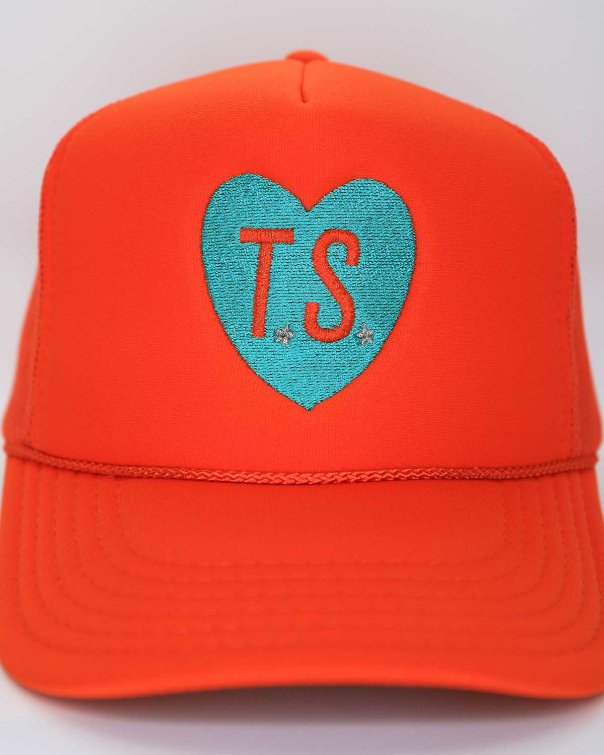 Sundrop - Taylor Swift Showgirl Heart Embroidered Hat - Orange TS Star