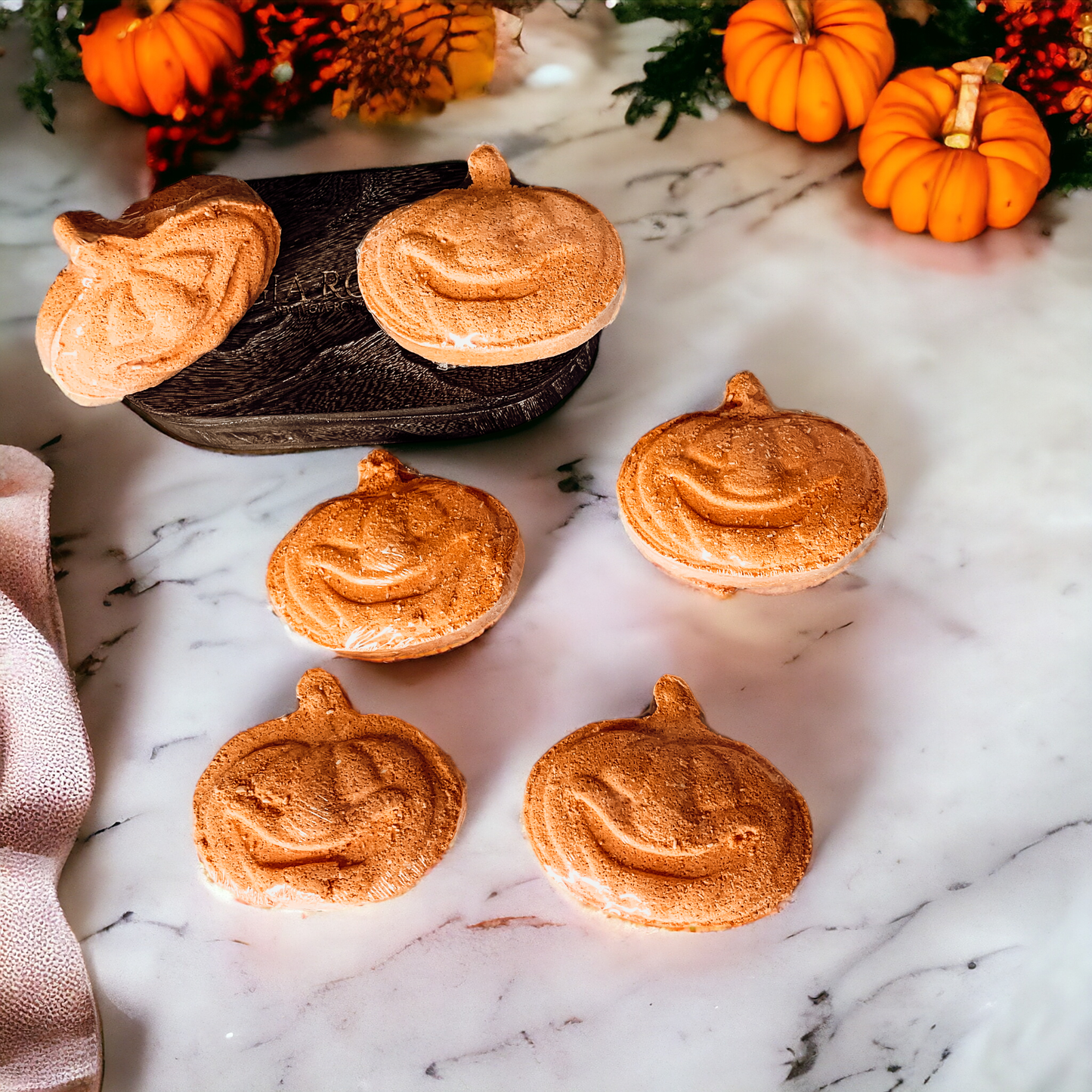 Gia Roma - Fall & Halloween Bath Bomb Fizz, Pumpkin Spice Natural Bomb
