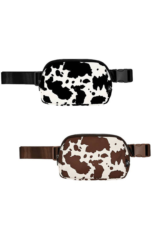Hana - C.C Cow Pattern Fanny Pack