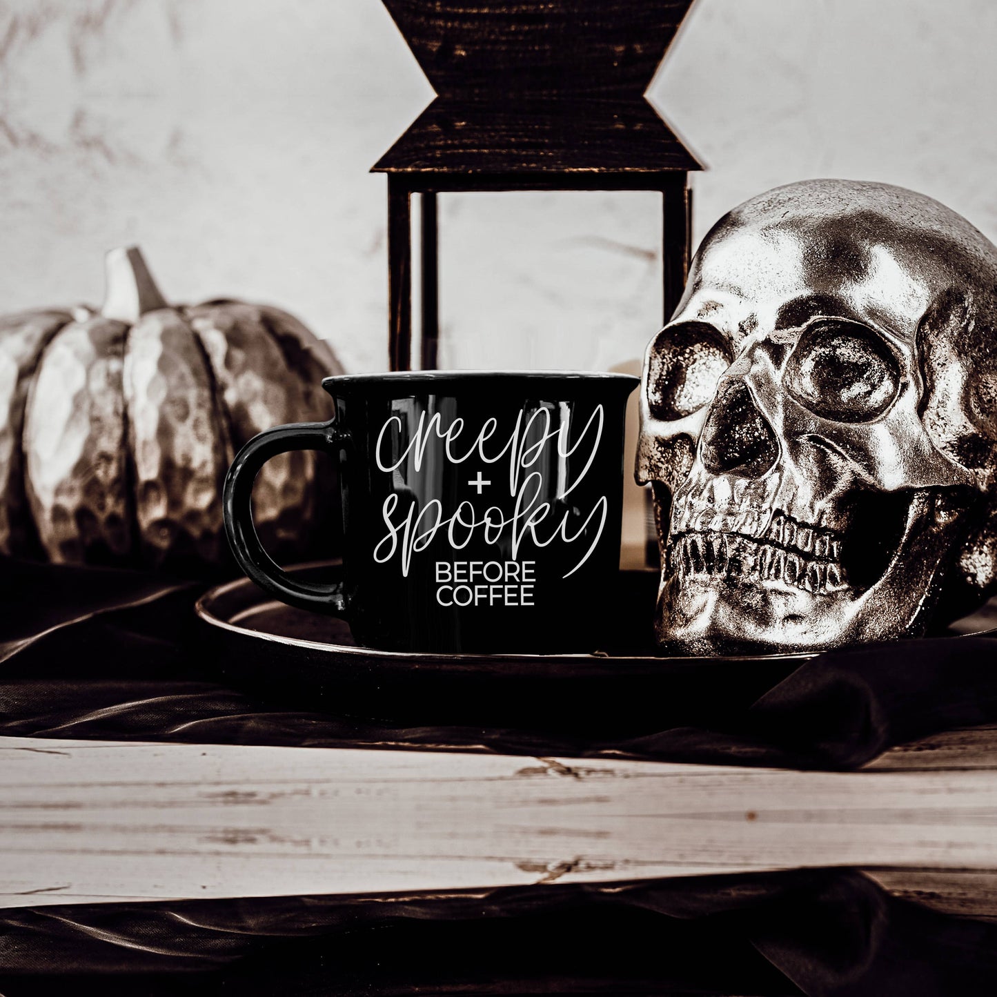 Gia Roma - Halloween Coffee Mugs, Fall Drinkware, Orange + Brown Mugs