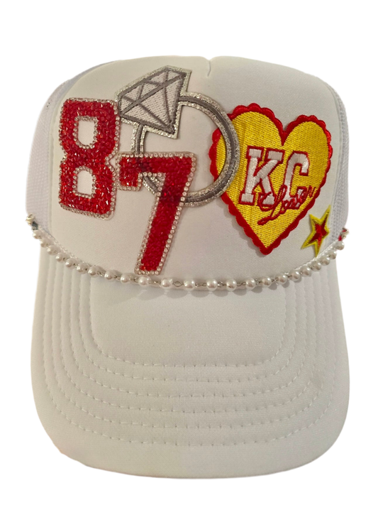 Patchwrx Customs Hat Bar - Swift & #87 Engagement Ring Trucker Hat
