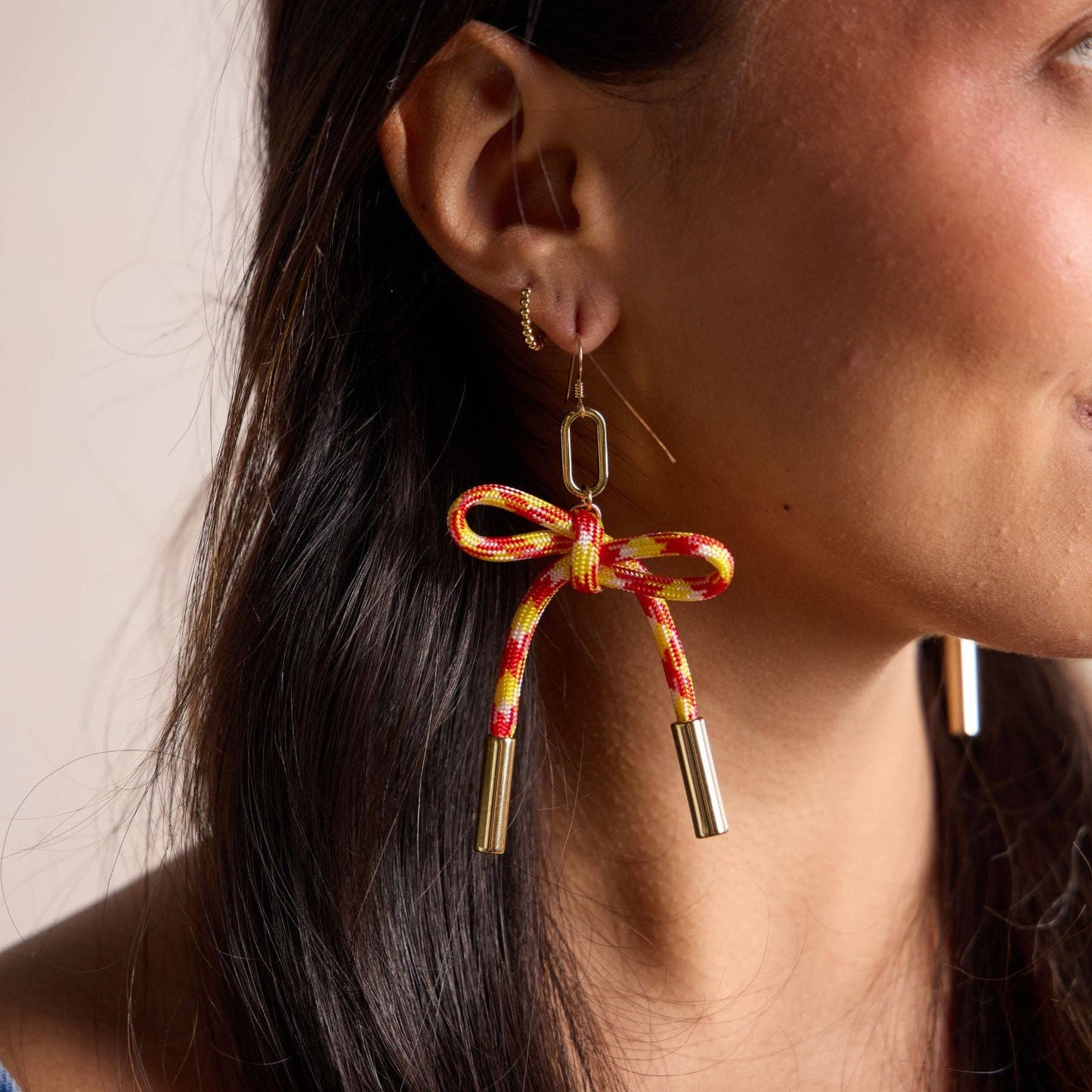 Nickel and Suede - KC Football Simone Cord Earring