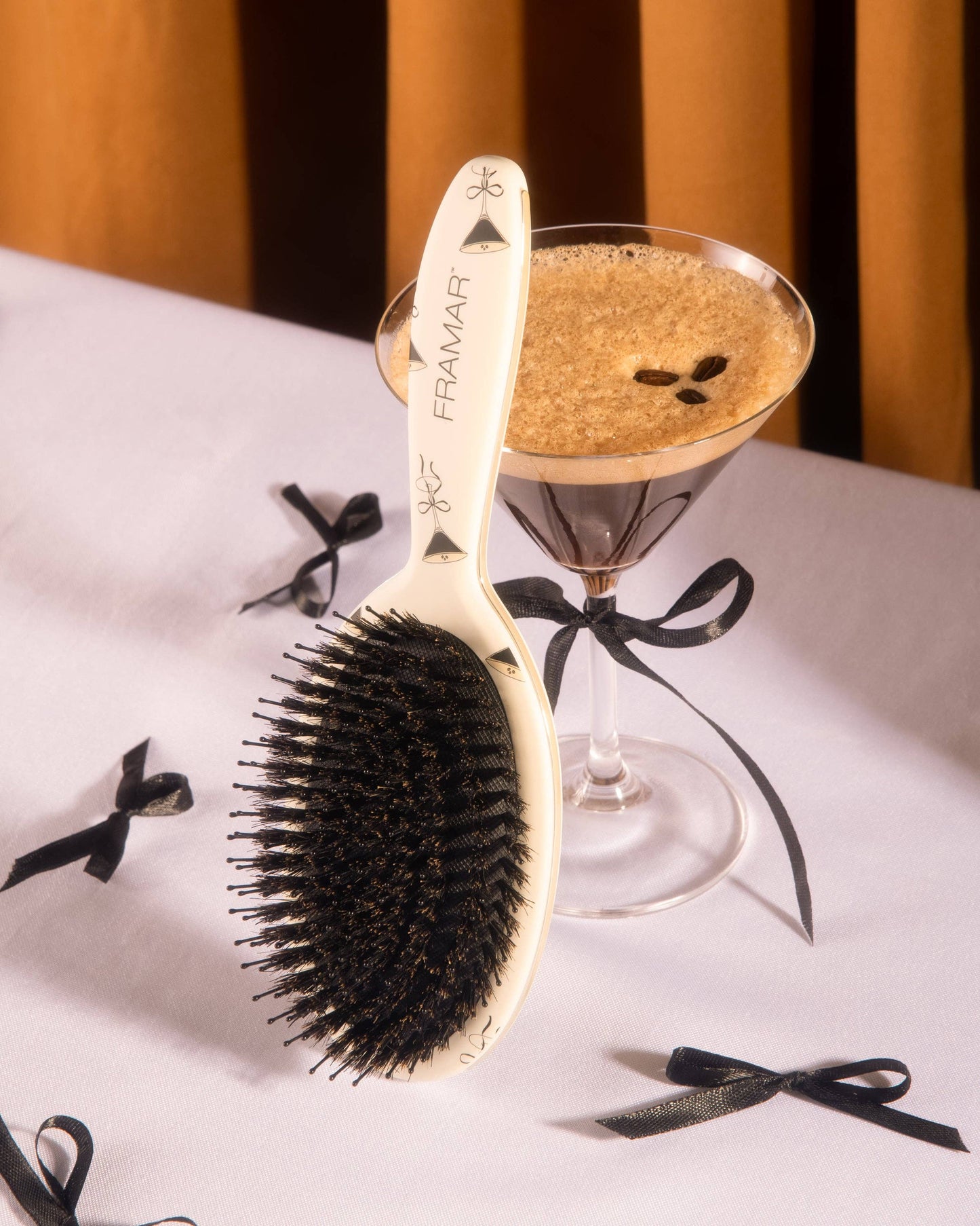 Framar Hair Brushes & Hair Accessories - FRAMAR Espresso Boar Bristle Hair Brush, Boar Brush For Hair