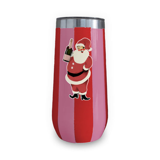 Toss Designs - Insulated Champagne Tumbler (Pink/Red) - Santa Champ