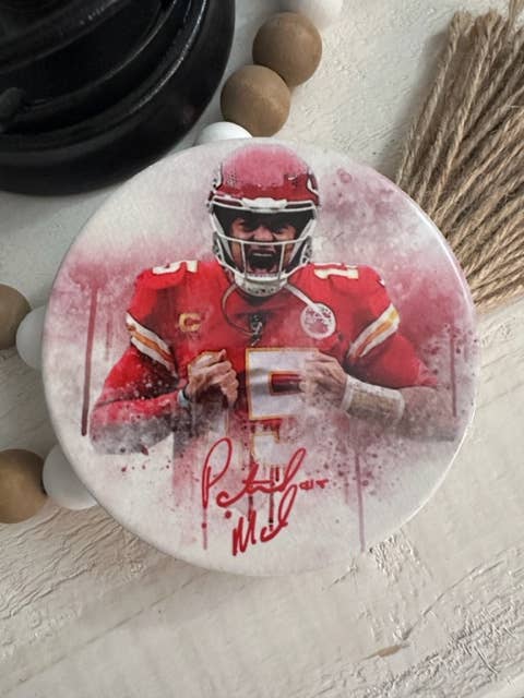 Dogwood Graphics & Design - Patrick Mahomes Chiefs Ceramic Coasters