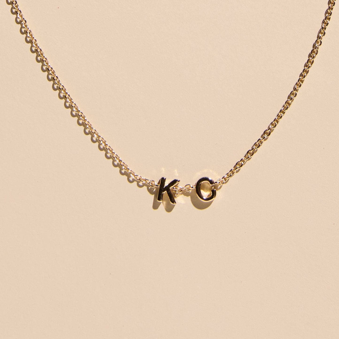 Nickel and Suede - KC Initial Necklace