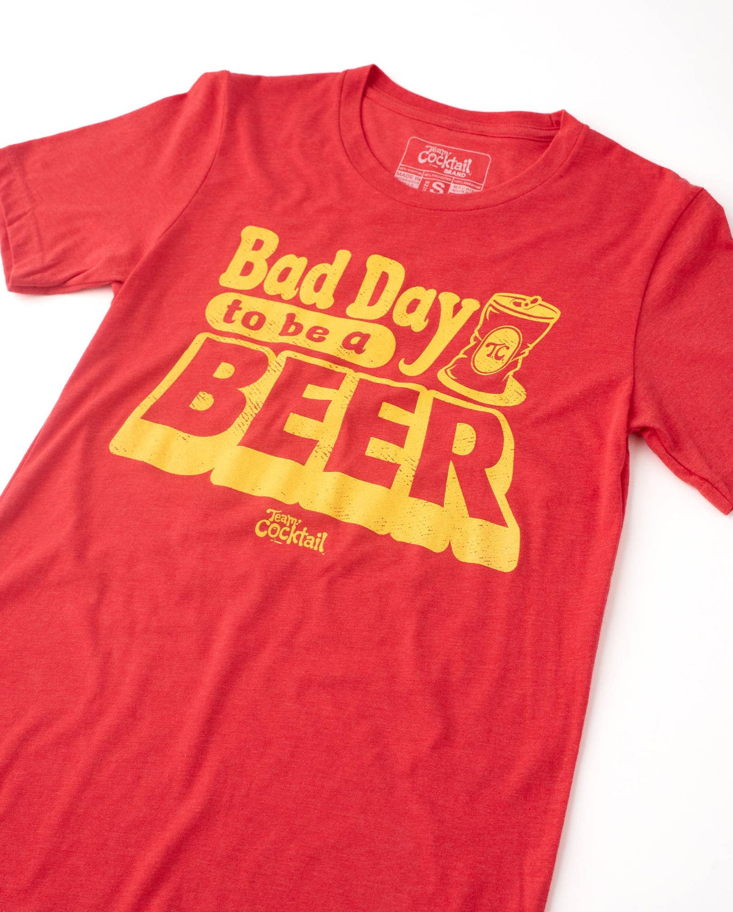 Team Cocktail - Bad Day to be a Beer Red Unisex Blended T-Shirt