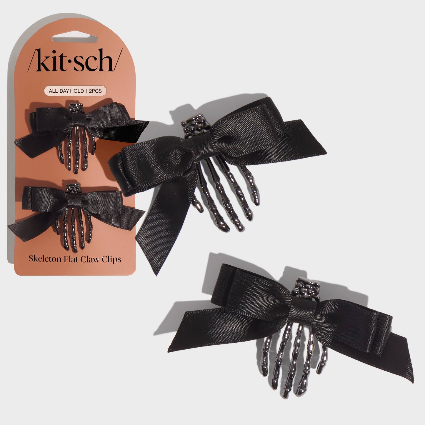 KITSCH - Skeleton Flat Claw Clips 2pc Set