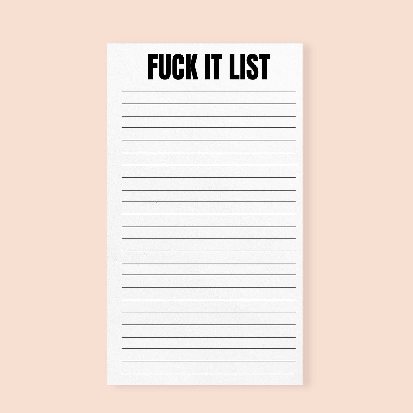 Crimson and Clover Studio - Funny Notepad Fuck It List Notepad