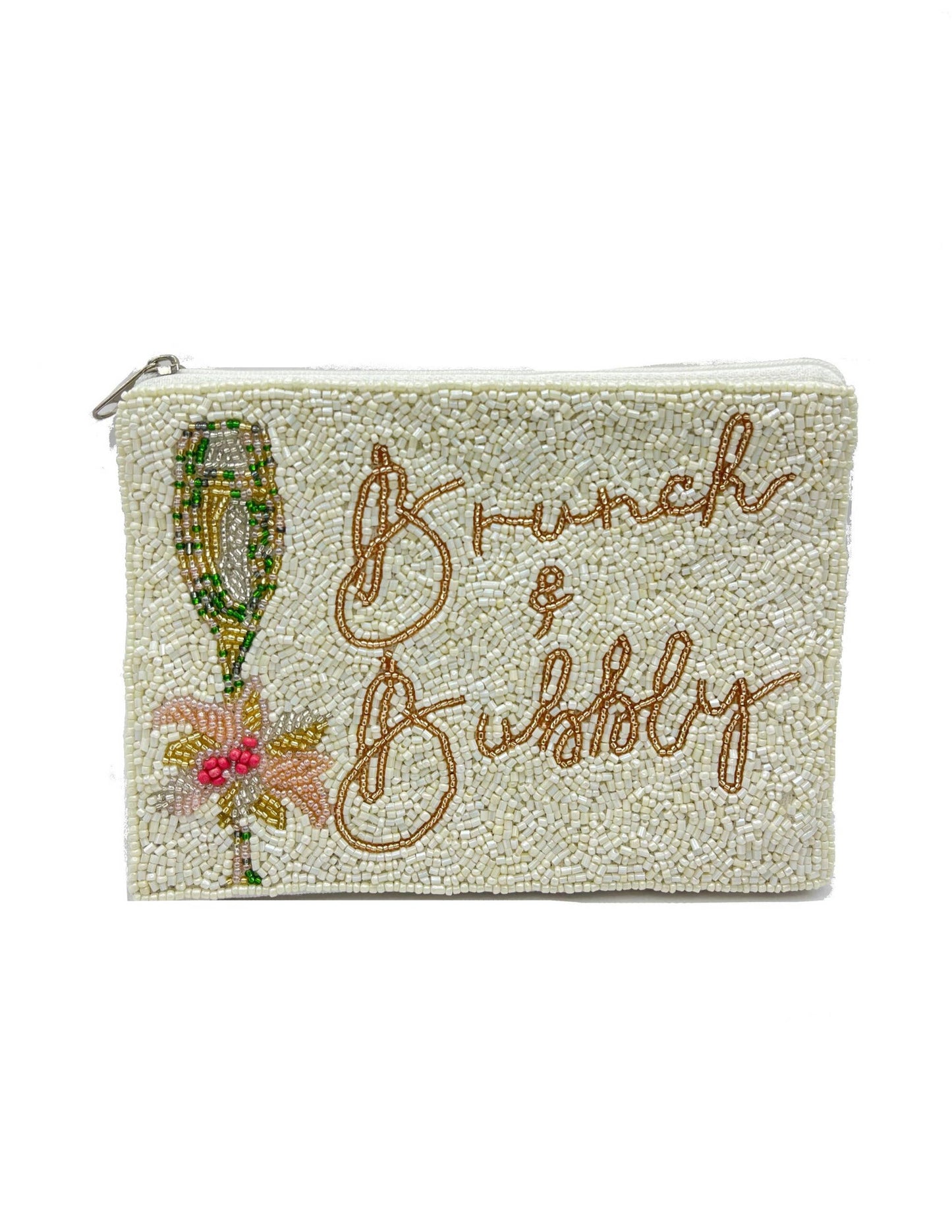 Double Double Brunch & Bubbly Beaded Coin Purse