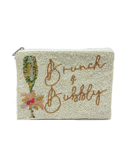 Double Double Brunch & Bubbly Beaded Coin Purse