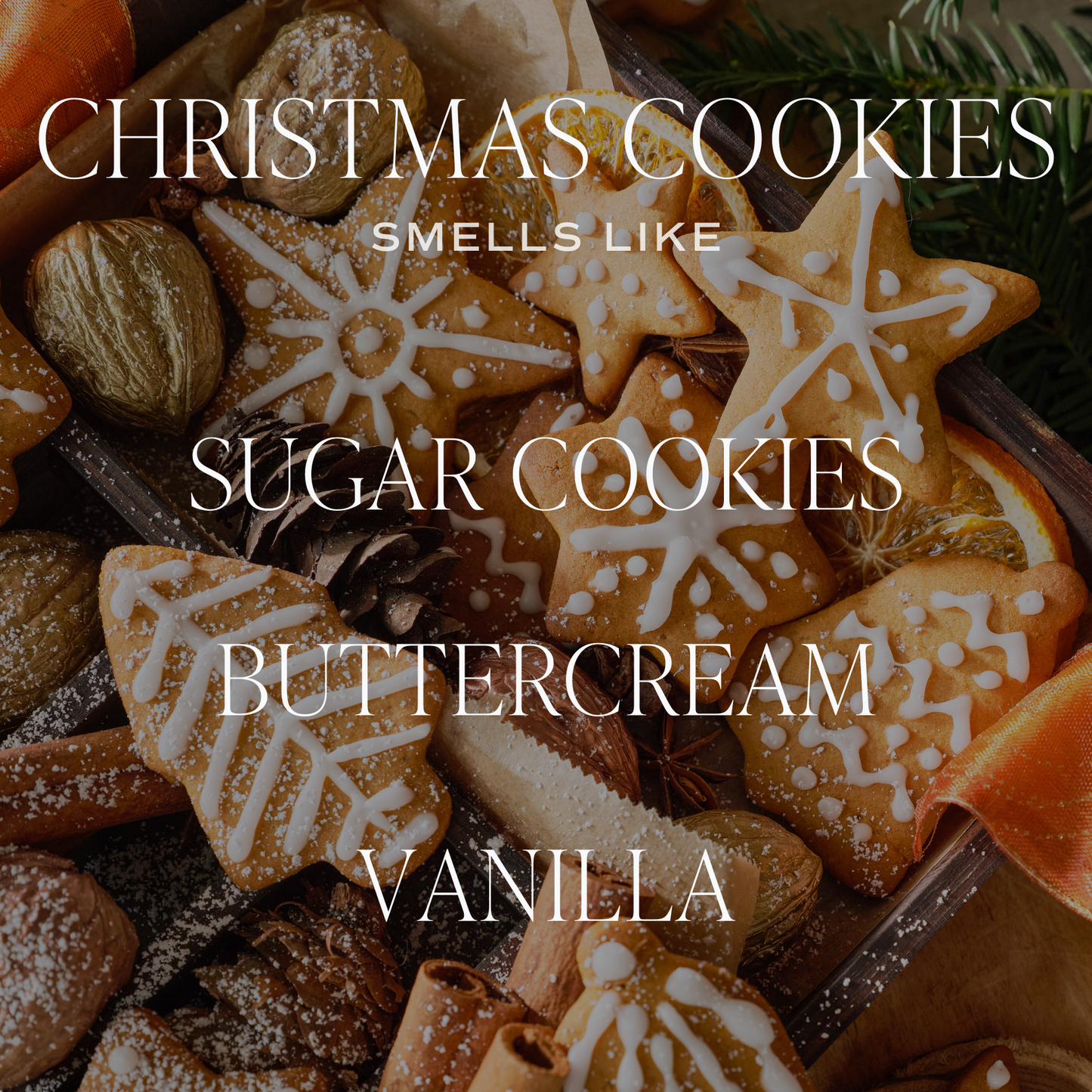 Sweet Water Decor - Christmas Cookies 15 oz Soy Candle, Matte Jar - Home Decor