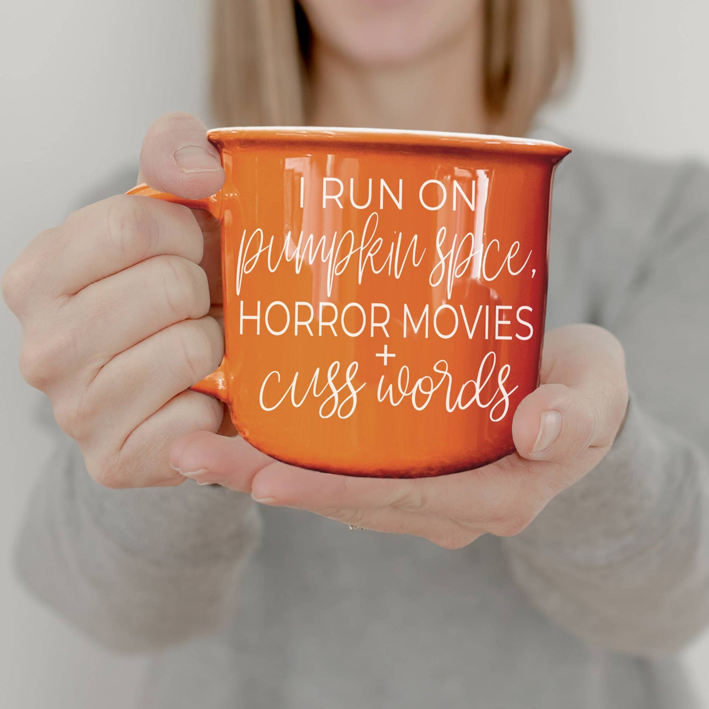 Gia Roma - Halloween Coffee Mugs, Fall Drinkware, Orange + Brown Mugs