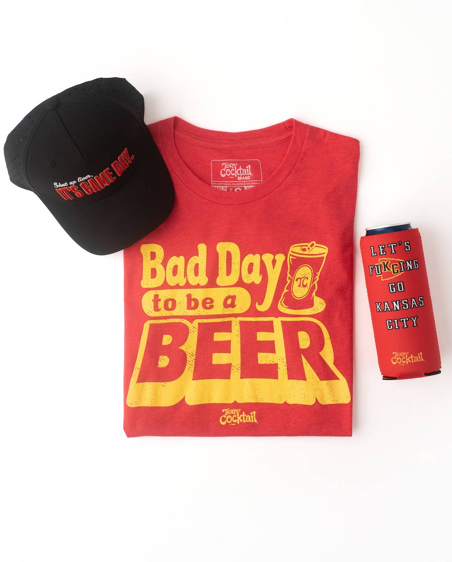 Team Cocktail - Bad Day to be a Beer Red Unisex Blended T-Shirt
