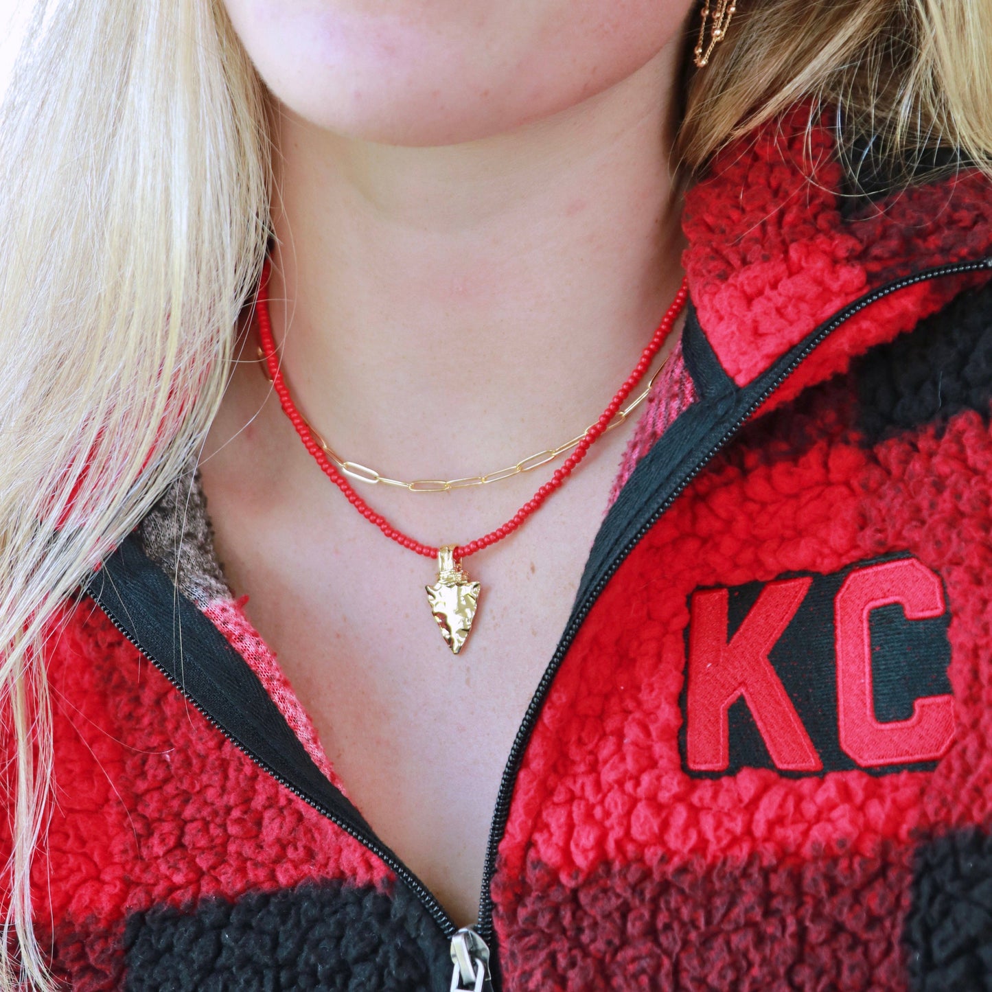 MODish Design Co - Beaded Arrowhead Necklace