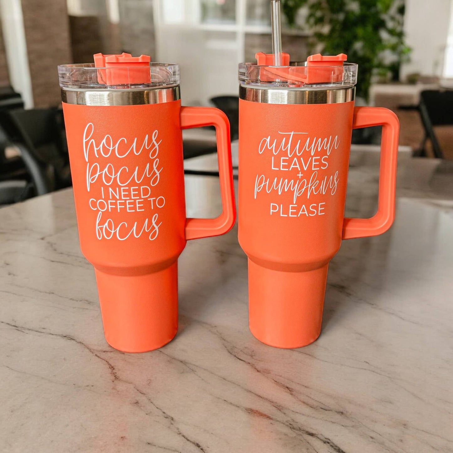 Gia Roma - Halloween Tumblers 40 oz, Hocus Pocus Coffee Mugs for Fall